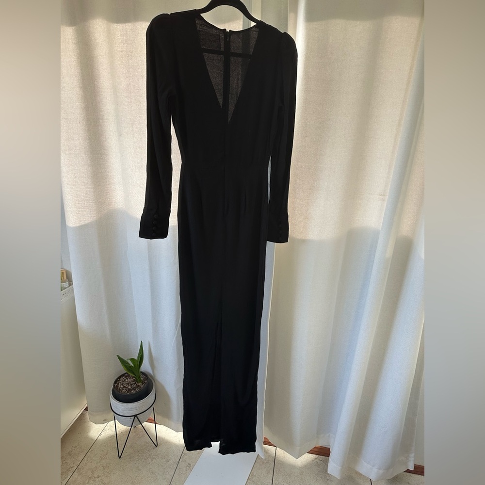 Reformation black long sleeve crepe maxi dress FINAL PRICE NO OFFERS CONSIDERED